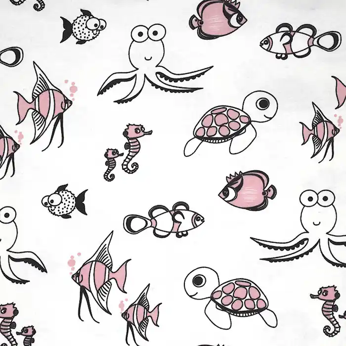 Sweatshirtstoff, Meer, 5875-09, rosa Zertifiziert