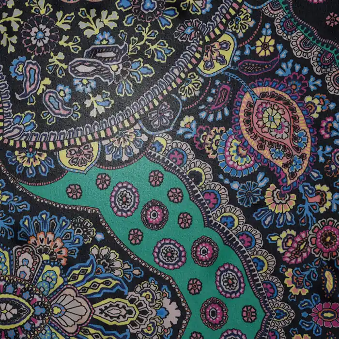 Gewebe, Viskose, Chiffon, Ornament, 25893-31 Begrenztes Angebot