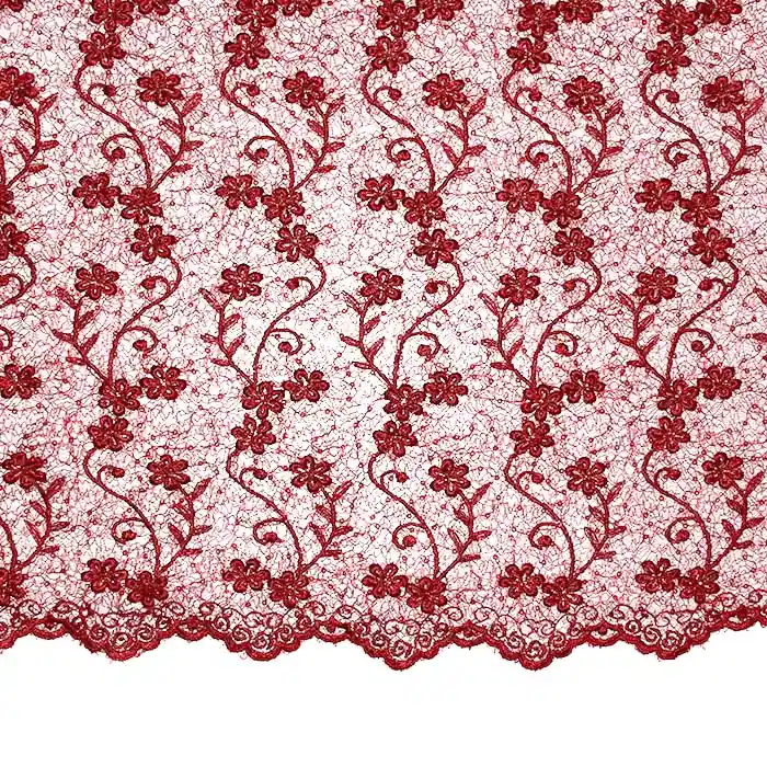 Spitze, floral, 25852-460, rot Preis Gesenkt