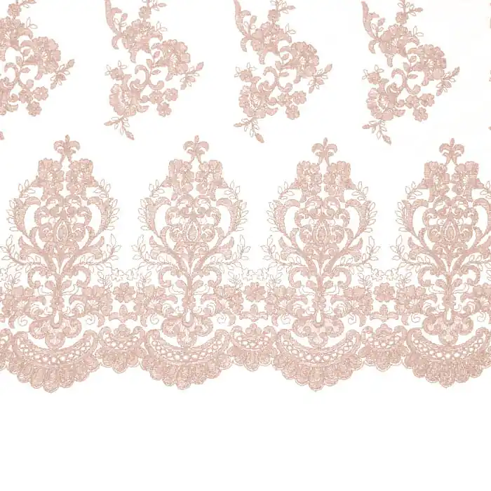 Expressversand Spitze, dehnbar, floral, 25850-688, rosa