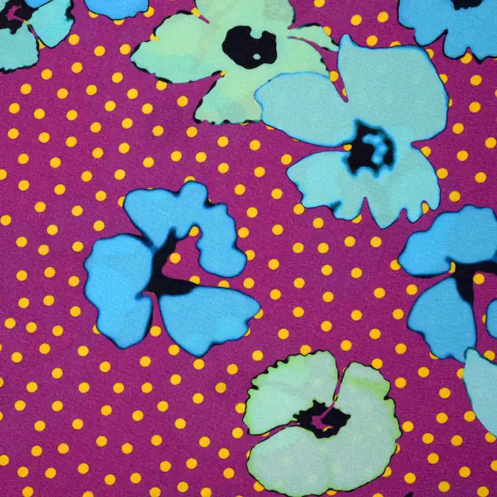 Abverkauf Gewebe, Viskose, floral, 25894-122, violett