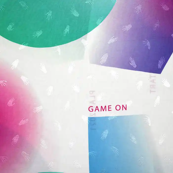 Billig Gewebe, Viskose, geometrisch, 25821-04, grün-rosa