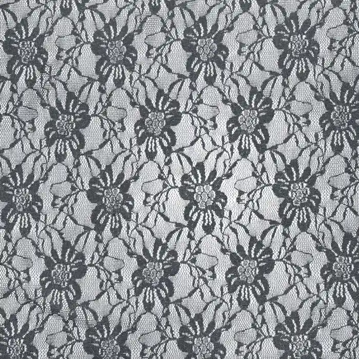 Spitze, elastisch, floral, 21658-068, grau Großhandel