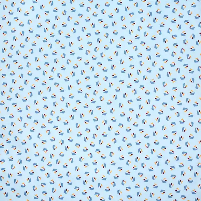 Gleich Bestellen Satin, Baumwolle, geometrisch, 23796-004, blau