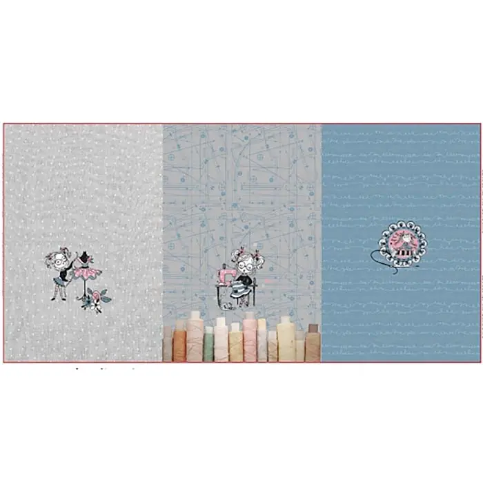 Heute Kaufen Jersey, Baumwolle, digital, für Kinder, 25522-16, grau-blau