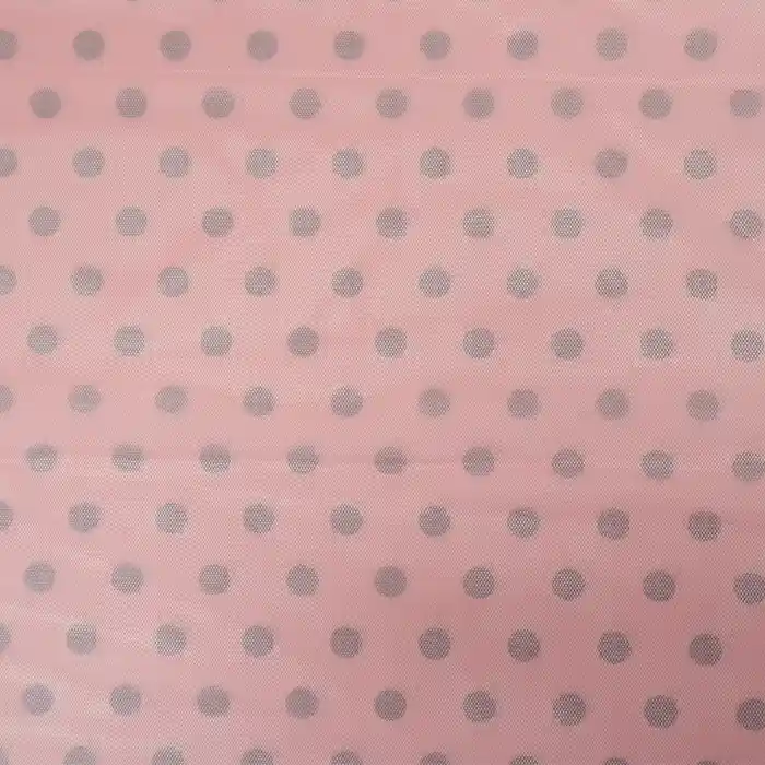 Netz, elastisch, Polyester, Punkte, 19003-8, rosa Gratis Versand
