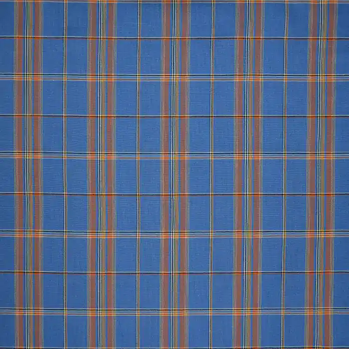 Baumwolle, Karo, 5460-08, blau Kostenloser Versand