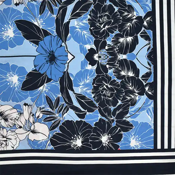 Neu Im Sortiment Gewebe, Viskose, floral, 25803-14