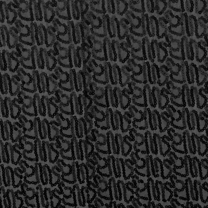 Pailletten auf Netz, 16023-999, schwarz Markenware