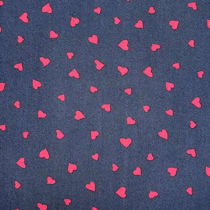 Chambray, Herzen, 22521-26, rot Echt