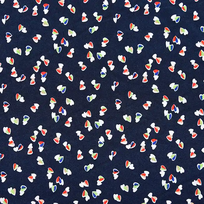 Hochwertig Gewebe, dünn, Herzen, 22521-39, blau