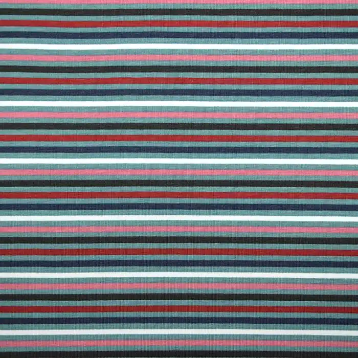 Echt Jersey, Baumwolle, Streifen, 25496-09, blau-rosa
