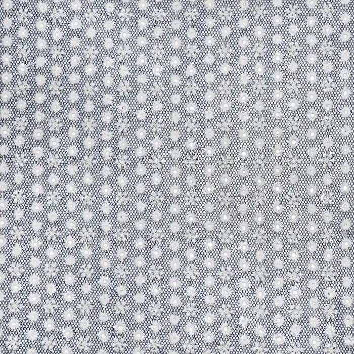 Großhandel Tüllspitze, Stickerei, 20872-5028, blau