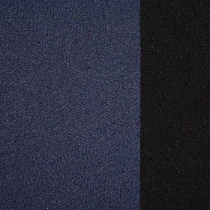 Geld-Zurück-Garantie Softshell, Velours, dehnbar, 25301-3, schwarz-blau