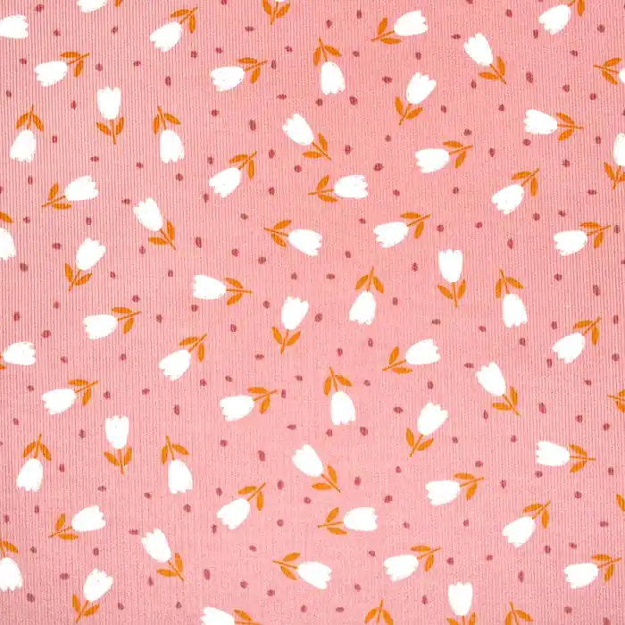 Bestseller Samt, Baumwolle, floral, 23544-001, rosa