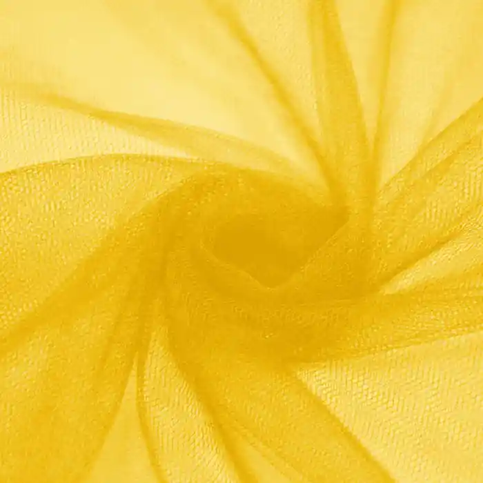 Tüll, weich, glänzend, 20189-2518, gelb Neu Im Sortiment