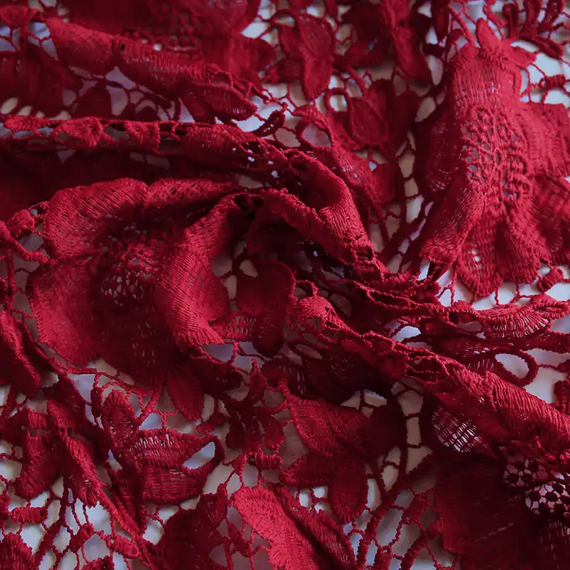 Geprüft Spitze, 13485-7, dunkelrot