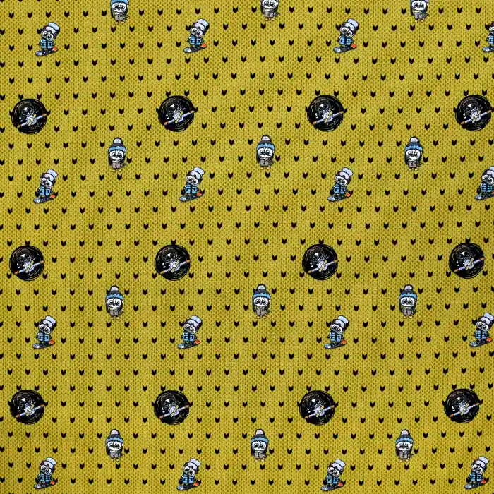 Geld-Zurück-Garantie Sweatshirtstoff, Digitaldruck, für Kinder, 21707-08, gelb