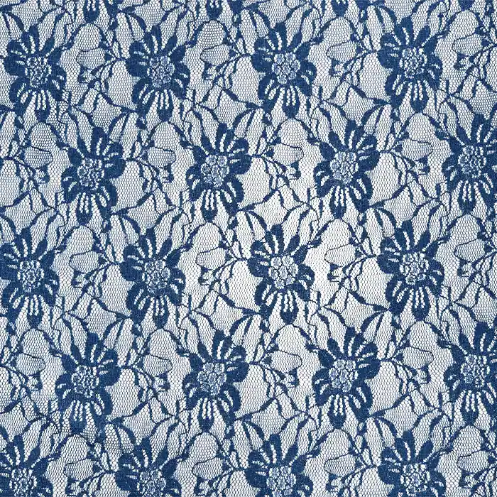 Spitze, elastisch, floral, 21658-047, blau Kracherpreis
