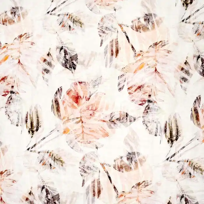 Direkt Vom Hersteller Leinen, digital, floral, 25018-033, orange