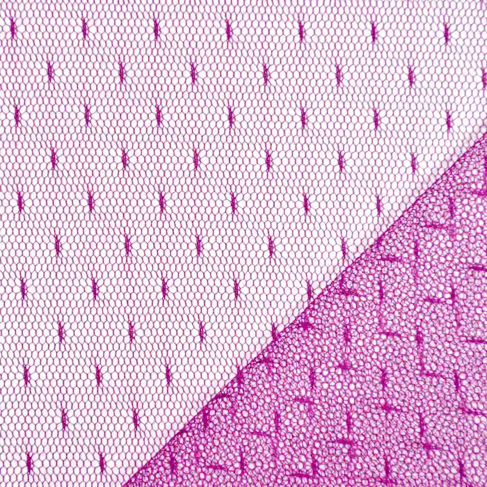 Preiswert Netzstoff, dehnbar, Punkte, 19002-29, rosa