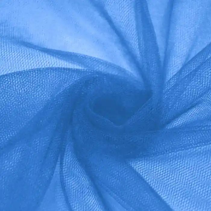 Tüll, weich, glänzend, 20189-22, blau Top-Angebot