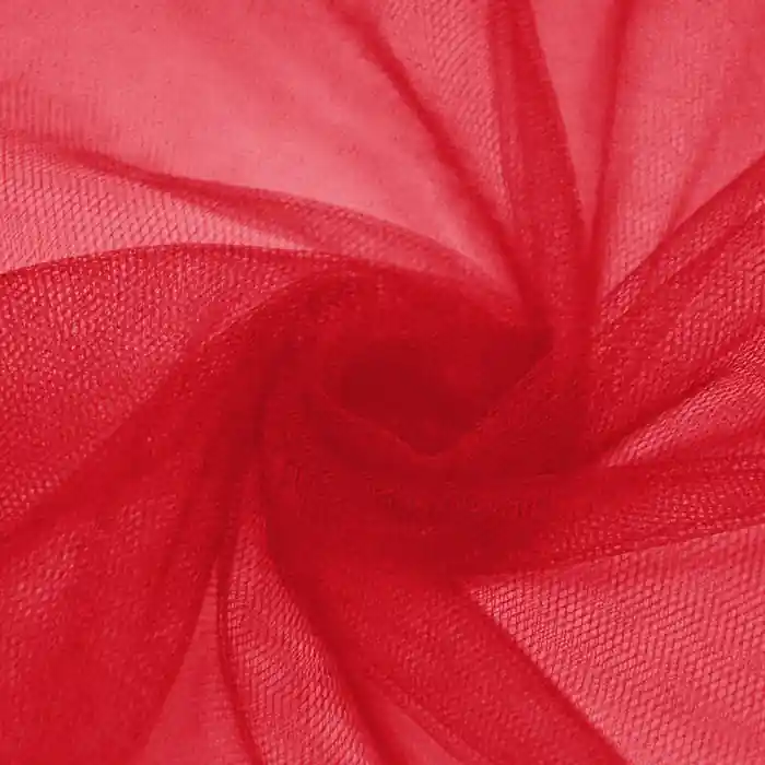Tüll, weich, glänzend, 20189-45449, rot Letzte Chance