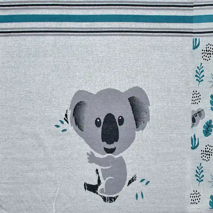 Wirkware, dicht, Tiere, 20098-091, türkis-grau Preisreduziert