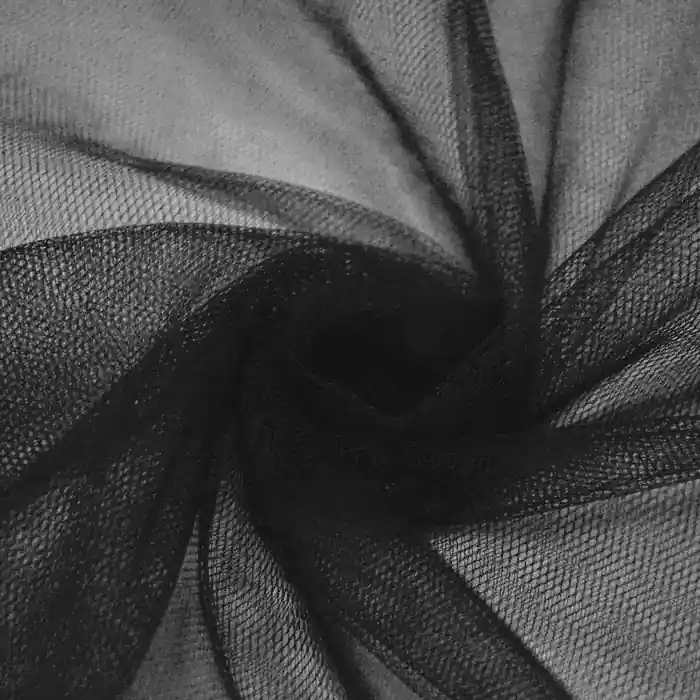 Bestseller Tüll, weich, glänzend, 20189-1, schwarz