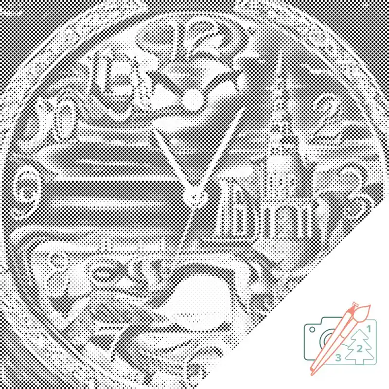 Bestseller Punktmalerei – Abstrakte Uhr