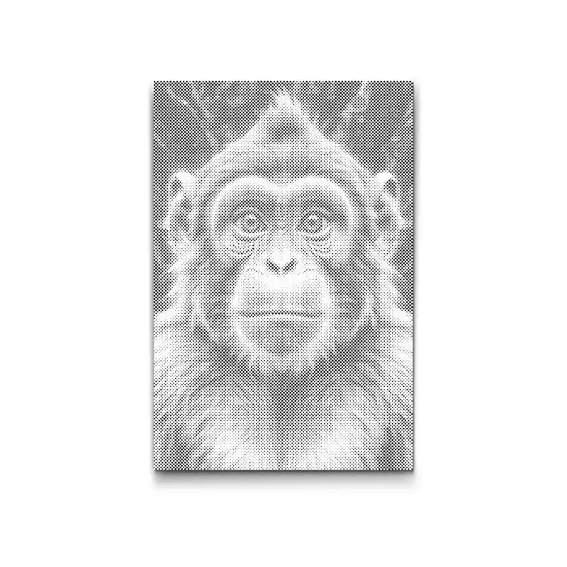 Super-Preis Punktmalerei – Affe in dunklen Türkistönen