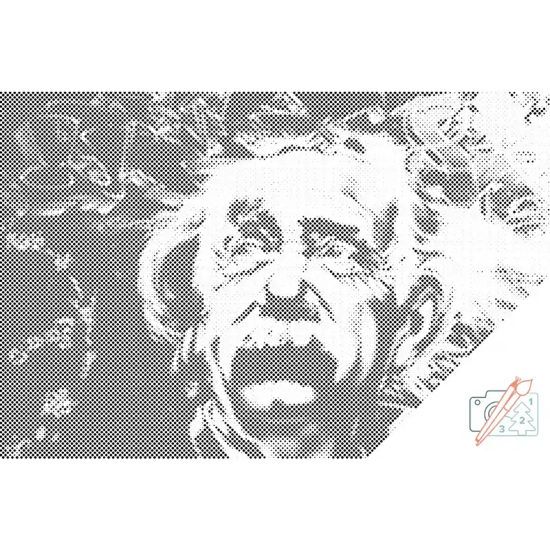Markenware Punktmalerei – Albert Einstein