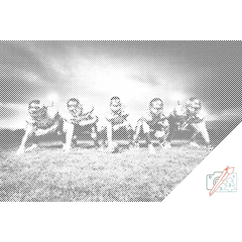 Exklusiv Punktmalerei – Amerikanischer Fußball