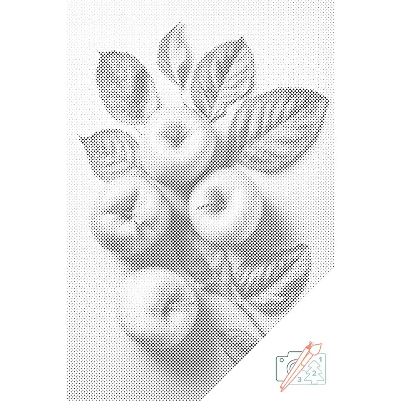 Punktmalerei – Apfel Hintergrund Abverkauf