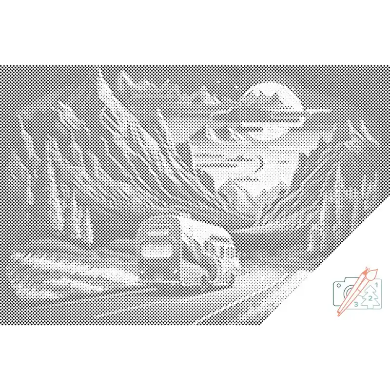 Gratis Versand Punktmalerei – Ausflug in die Berge