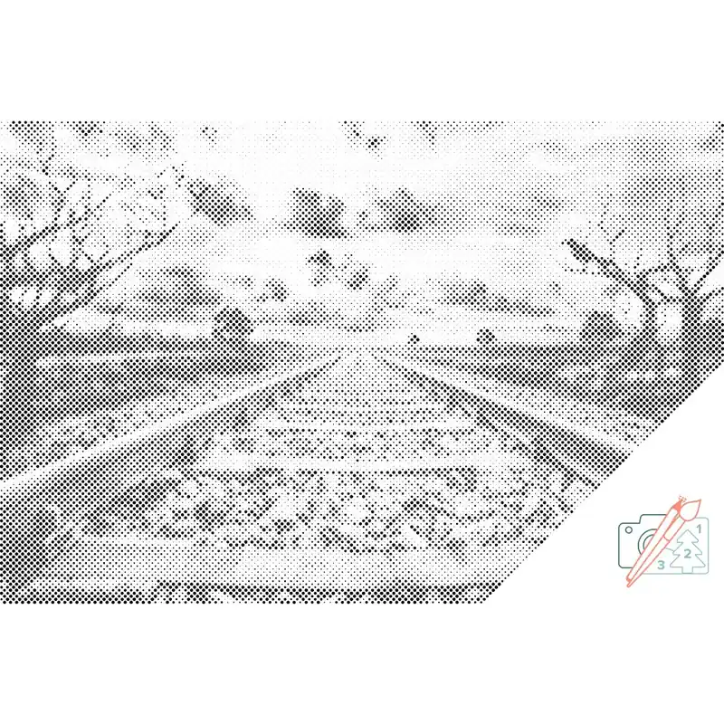 Punktmalerei – Bahnstrecke Aktuell