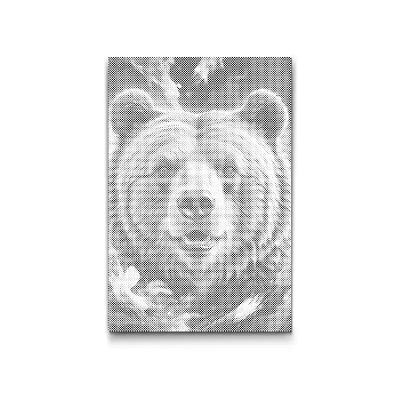 Versand Am Gleichen Tag Punktmalerei – Bär in dunklen Türkistönen