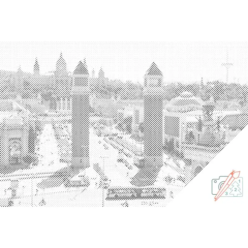 Premium Punktmalerei – Barcelona, ​​​​Spanien