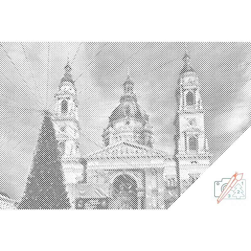 Punktmalerei – Basilika St. Stefan Weltweiter Versand