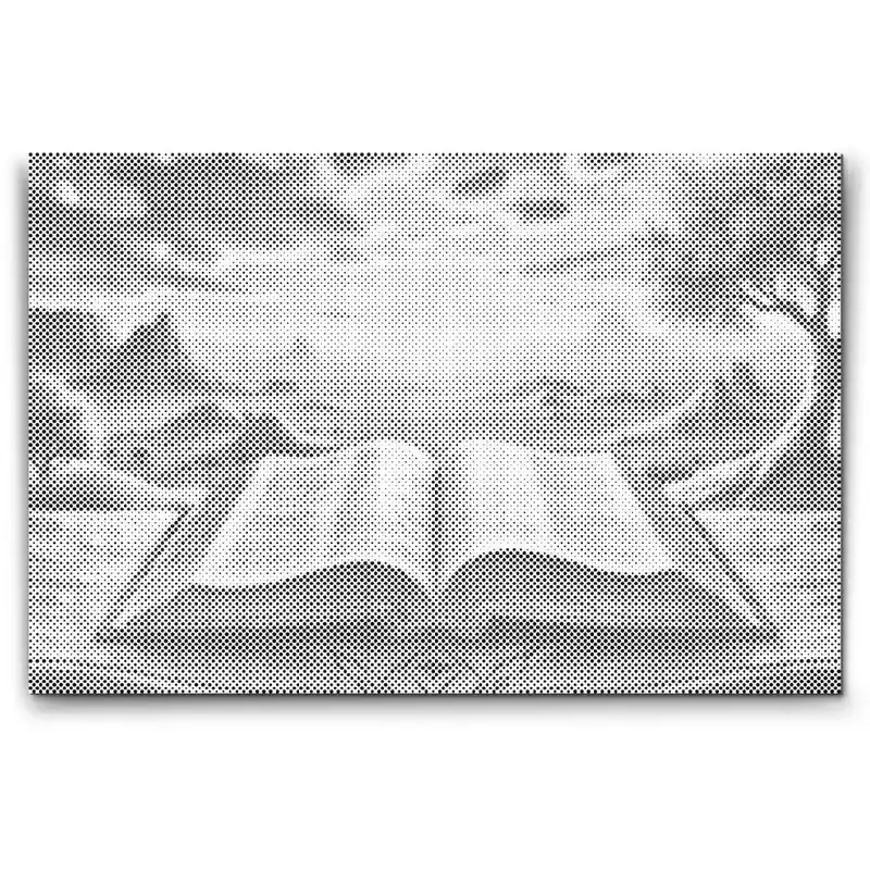 Neuheit Punktmalerei – Bibel beim Sonnenuntergang