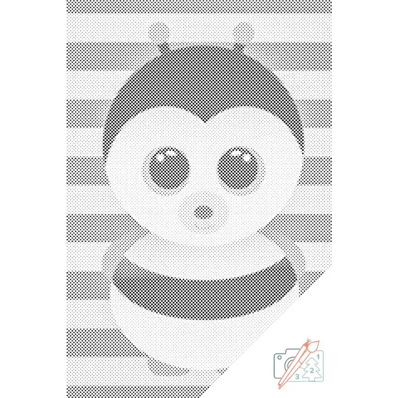 Punktmalerei – Biene von einem Poster Nur Heute