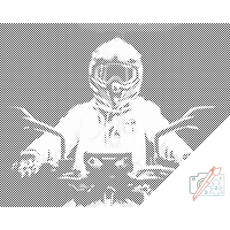 Angebot Punktmalerei – Biker