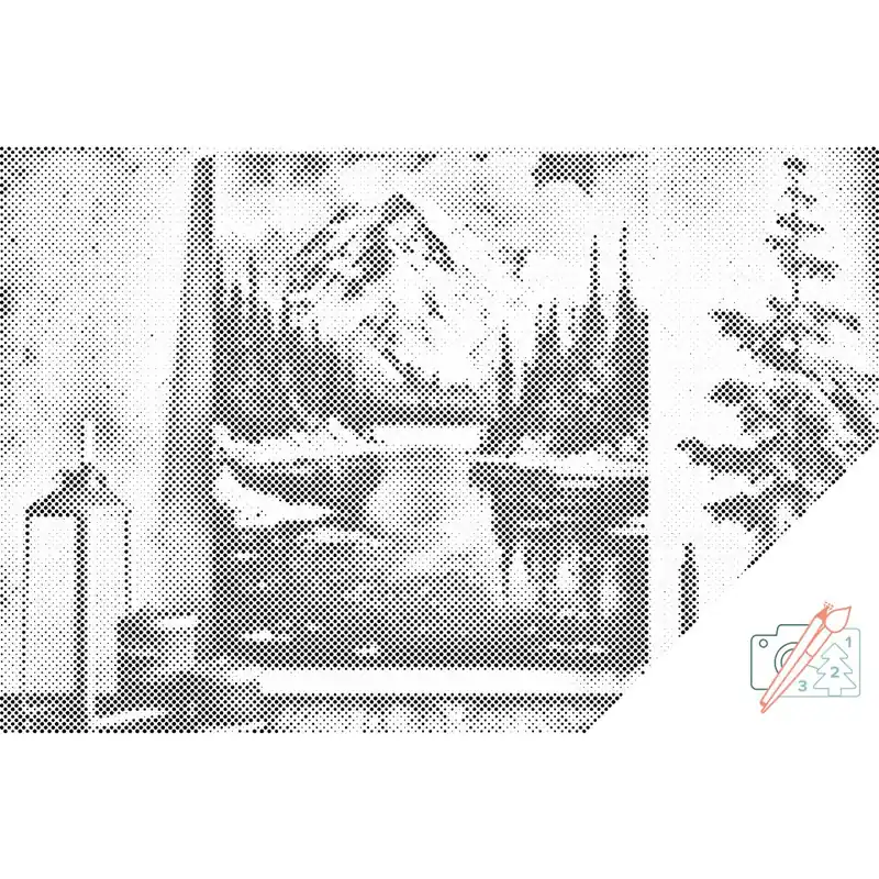 Punktmalerei – Bild im Bild Schnäppchen