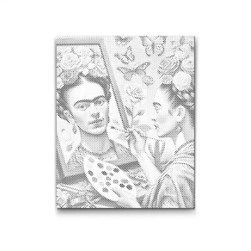 Top-Qualität Punktmalerei – Bild von Frida Kahlo