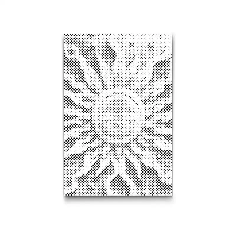 Punktmalerei – Blau-gelbe Sonne Kostenloser Rückversand