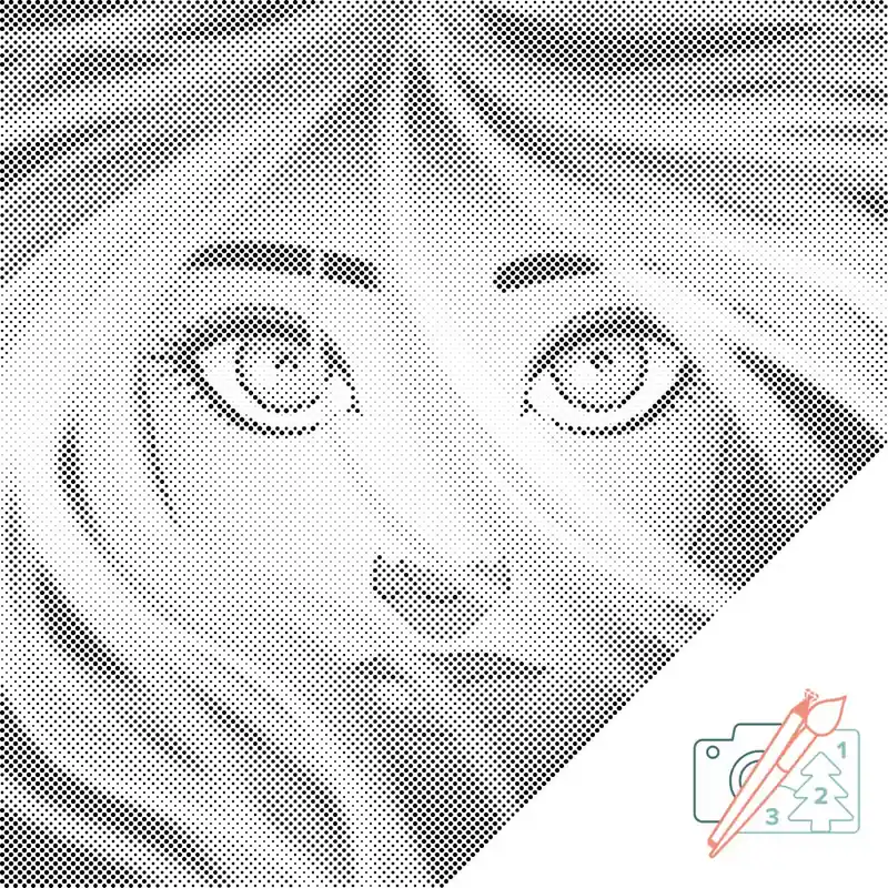 Finale Aktion Punktmalerei – Blaue Fee