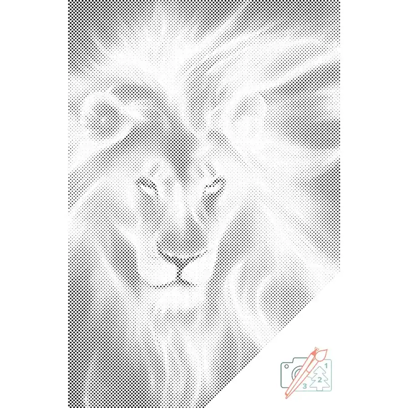 Punktmalerei – Blauer Löwe Online Kaufen