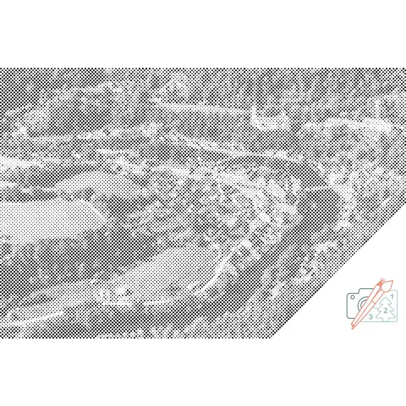 Punktmalerei – Blick auf die Burg Rozmberk Online Kaufen