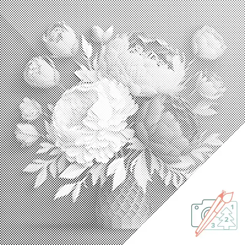 Punktmalerei – Blumenstrauß aus Pfingstrosen Jetzt Zugreifen