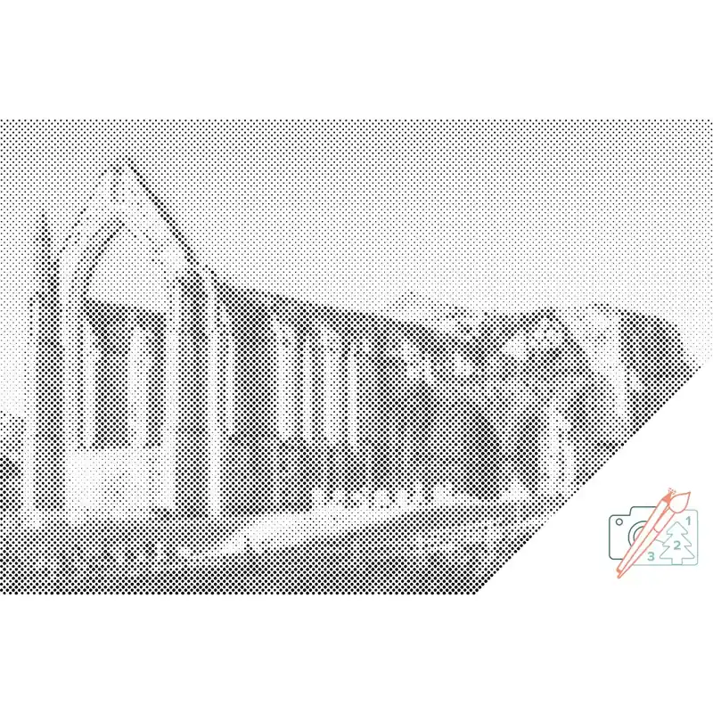 Punktmalerei – Bolton Priory Church, England Letzte Chance